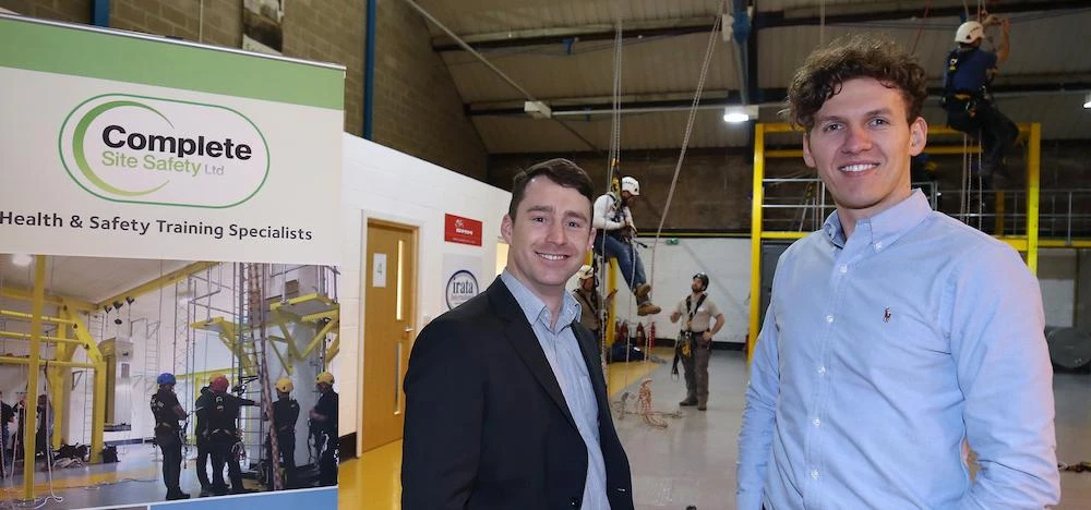 Lee Rollason (left) of DONG Energy with Complete Site Safety director Paul Williams