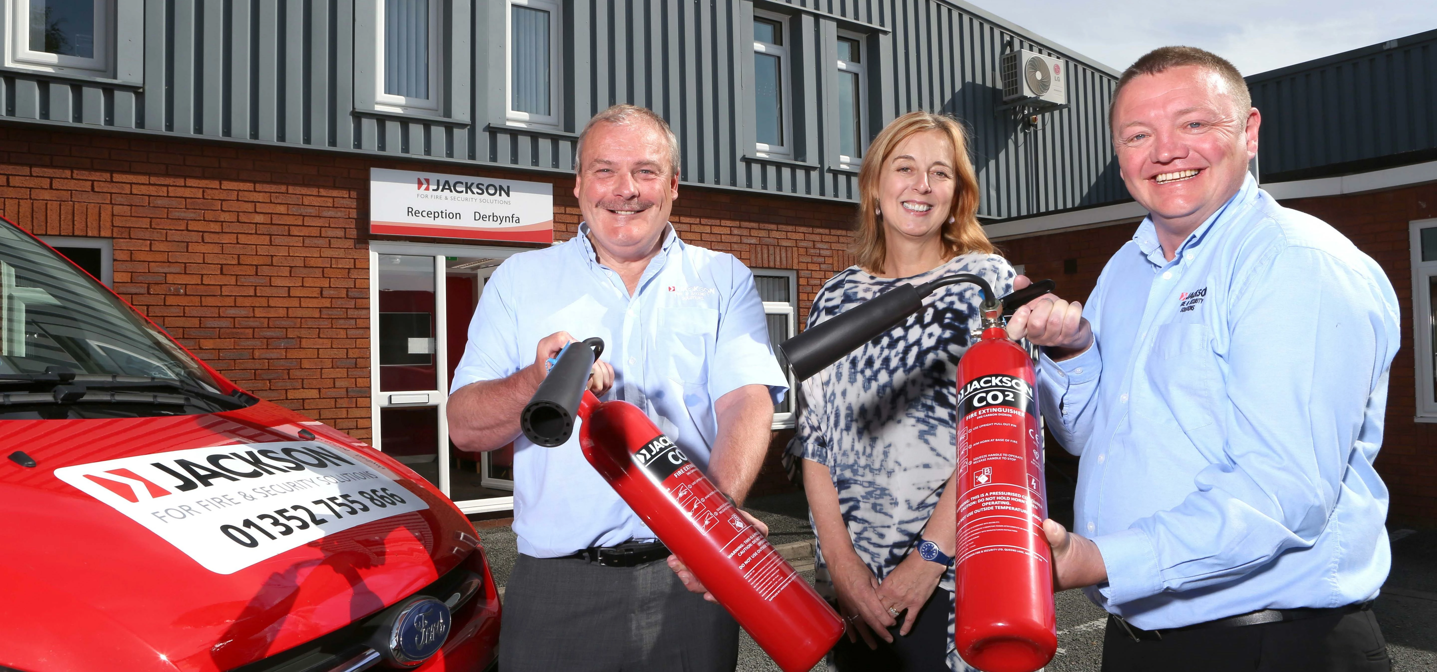 Managing Director of Outwrite Tracy North at Jackson Fire's Mold based head office. 