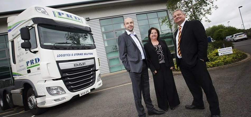 L-R: Jonathan Simpson of Connect Property North East, Dianne Lodge of PRD Transport and Russell Tayl