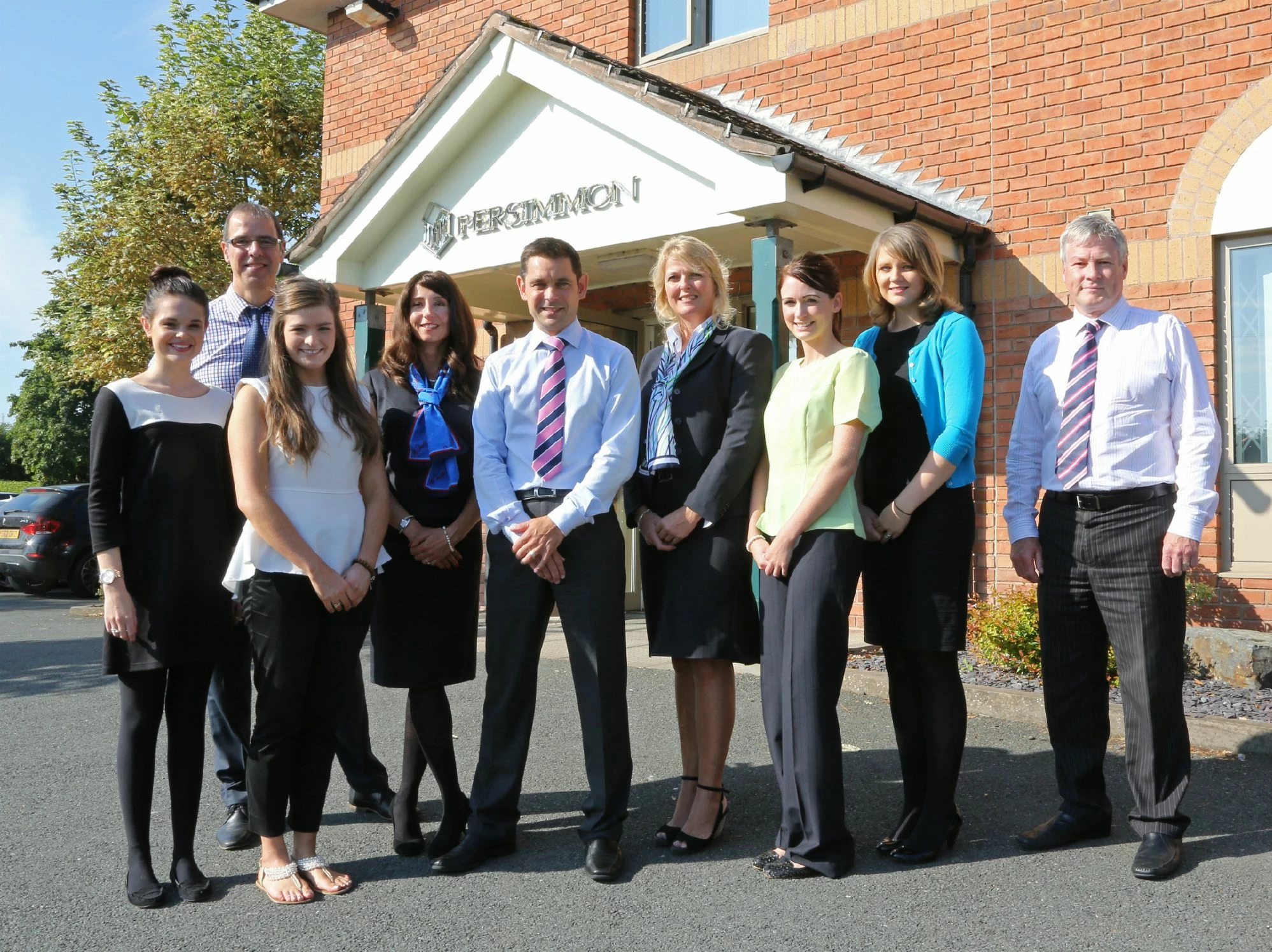 Persimmon Homes South Midland's managing director, Richard Oldroyd, with some of the new starters