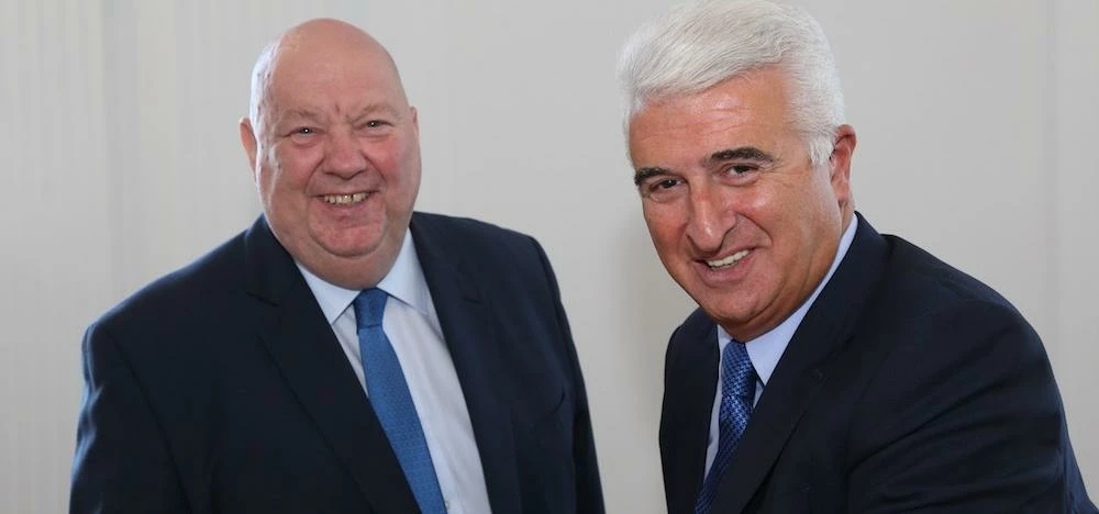 Joe Anderson (left) with Max Steinberg