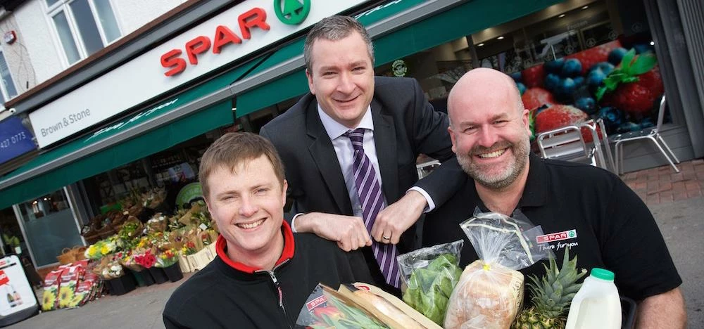 L-R: Alex Brown, RBS' Stuart Davies and Paul Stone