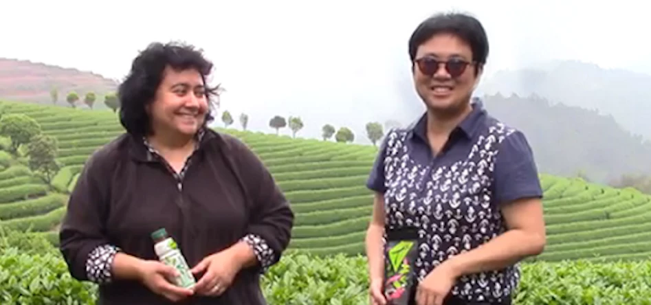 Tg Green Tea founders Dr Hua He and Sophia Nadur.