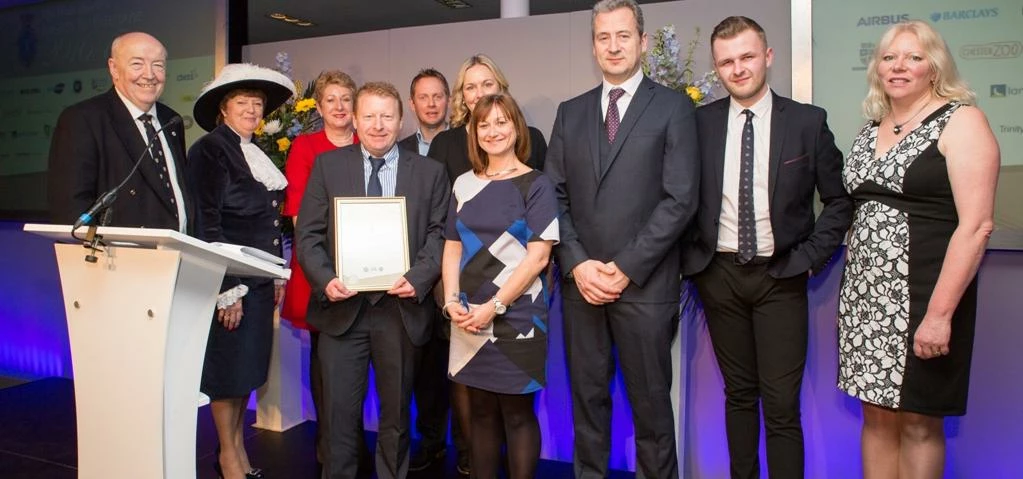Direct Food Ingredients at the ceremony - MD Steve Loake holds the award