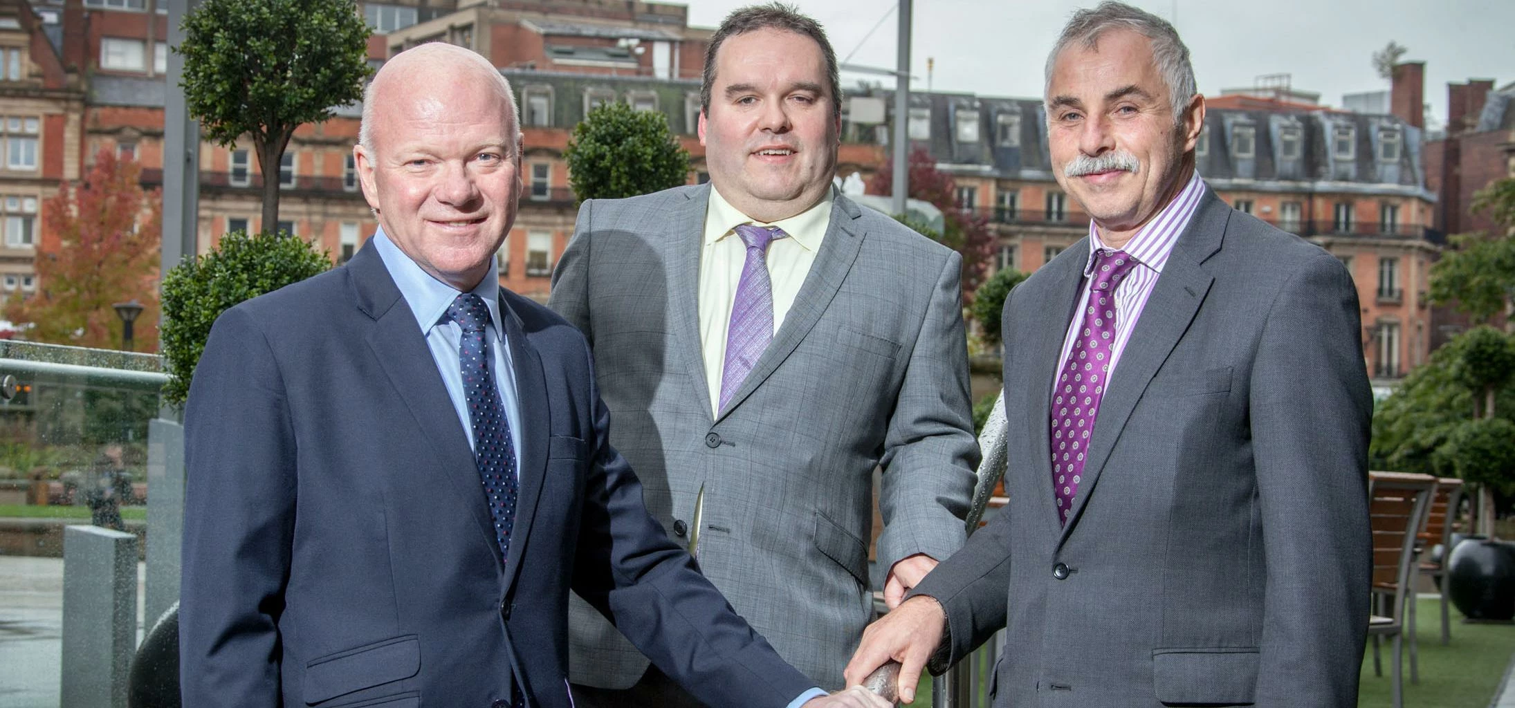 Richard Kay (right), head of commercial property at Taylor&Emmet welcomes partners (left to right), 