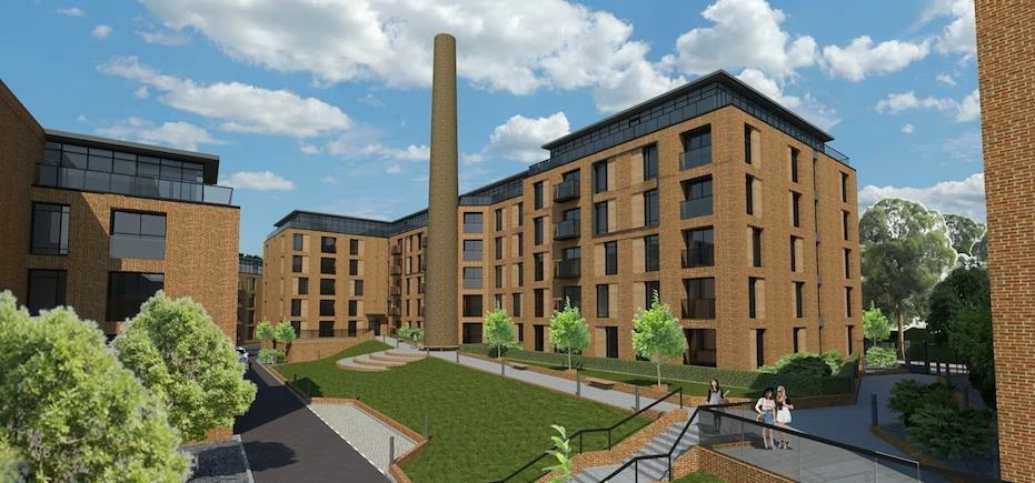 A CGI image of the Hill Top Works scheme.