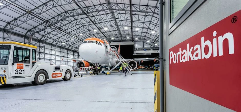 Portakabin has provided multiple buildings for a new  aircraft maintenance hangar at Gatwick Airport