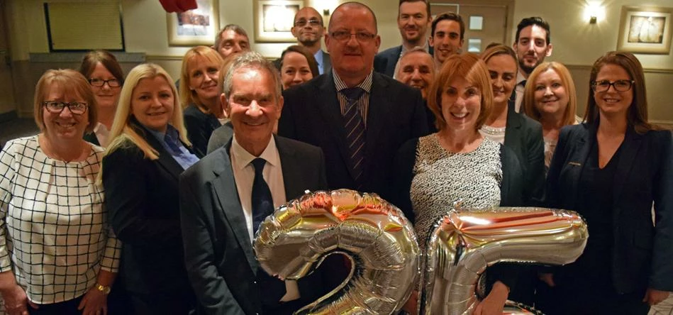 Team Manchester: Martin and Sarah Steinman, business owners (front centre); Guy Johnson, managing di