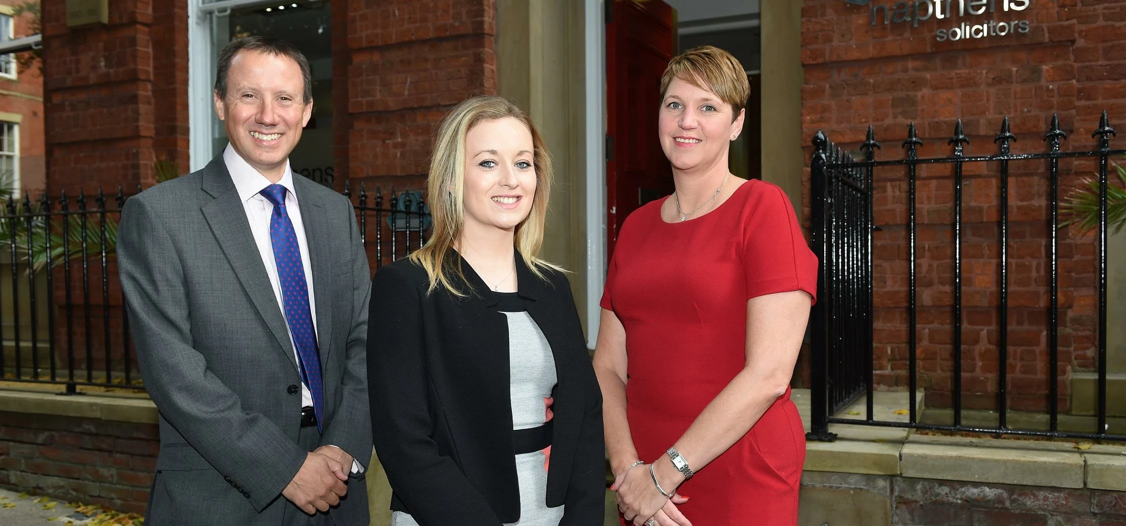 L-R: Napthens' head of litigation, Iain Wharton, with Lucy Bailey and debt recovery head Suzanne Dea