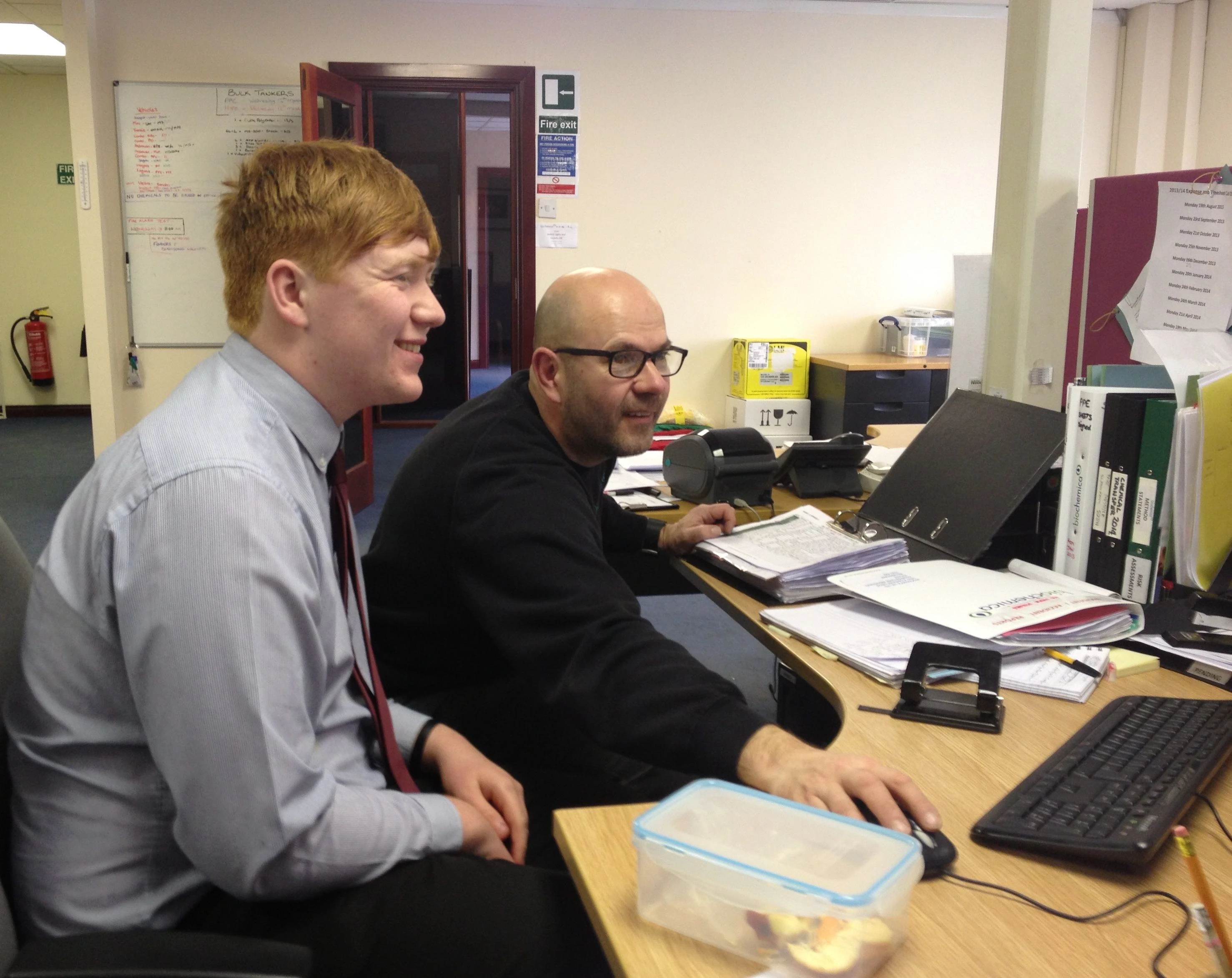Apprentice Ben Nath with HSE Manager Stephen Andrew