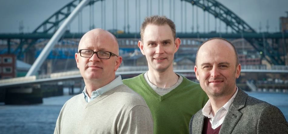 Richard Myers (right) with colleagues Damian Baetens (Business Development Director) and Ian Straker