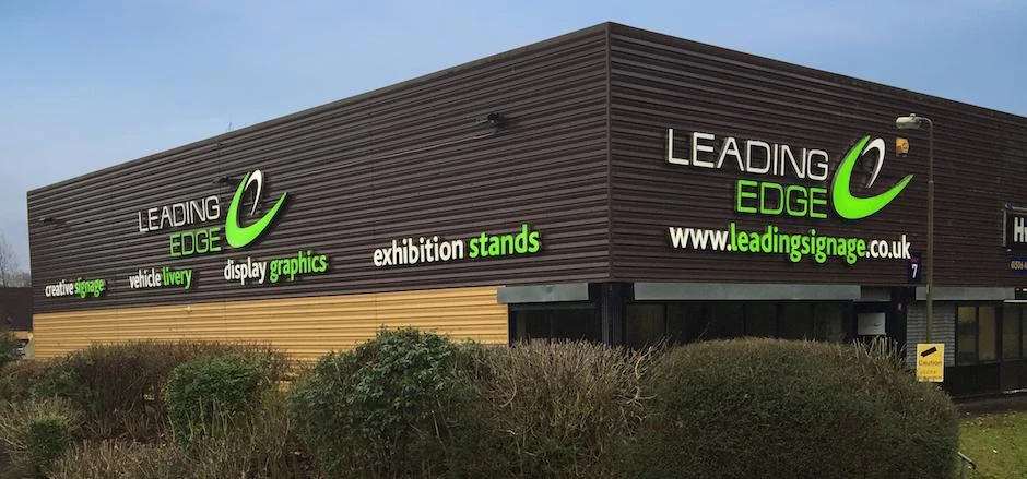 Leading Edge Signage and Graphics' new Livingston office in Scotland. 