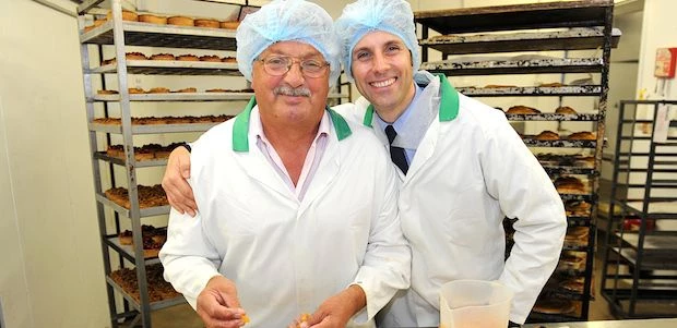 Roger Topping, MD of The Topping Pie Company and son Matthew Topping, Sales Director 