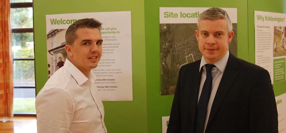(left) graduate development engineer David West and senior development planner James Seabury at one
