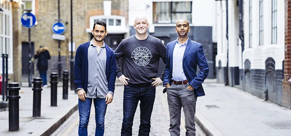 Freetrade's Co-Founders Davide Fionranelli, Adam Dodds and Andre Mohamed.