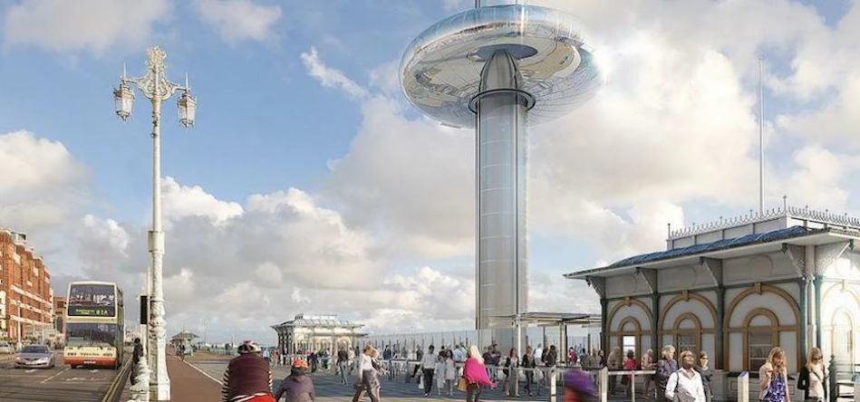 Artists impression of the i360 on Brighton's seafront