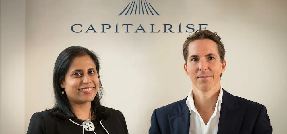 Uma Rajah and Alex Michelin of the newly-launched investment platform CapitalRise.