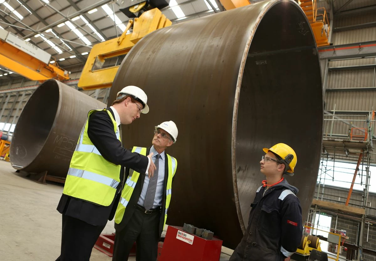 Treasury chief visits Tees Valley wind farm factory