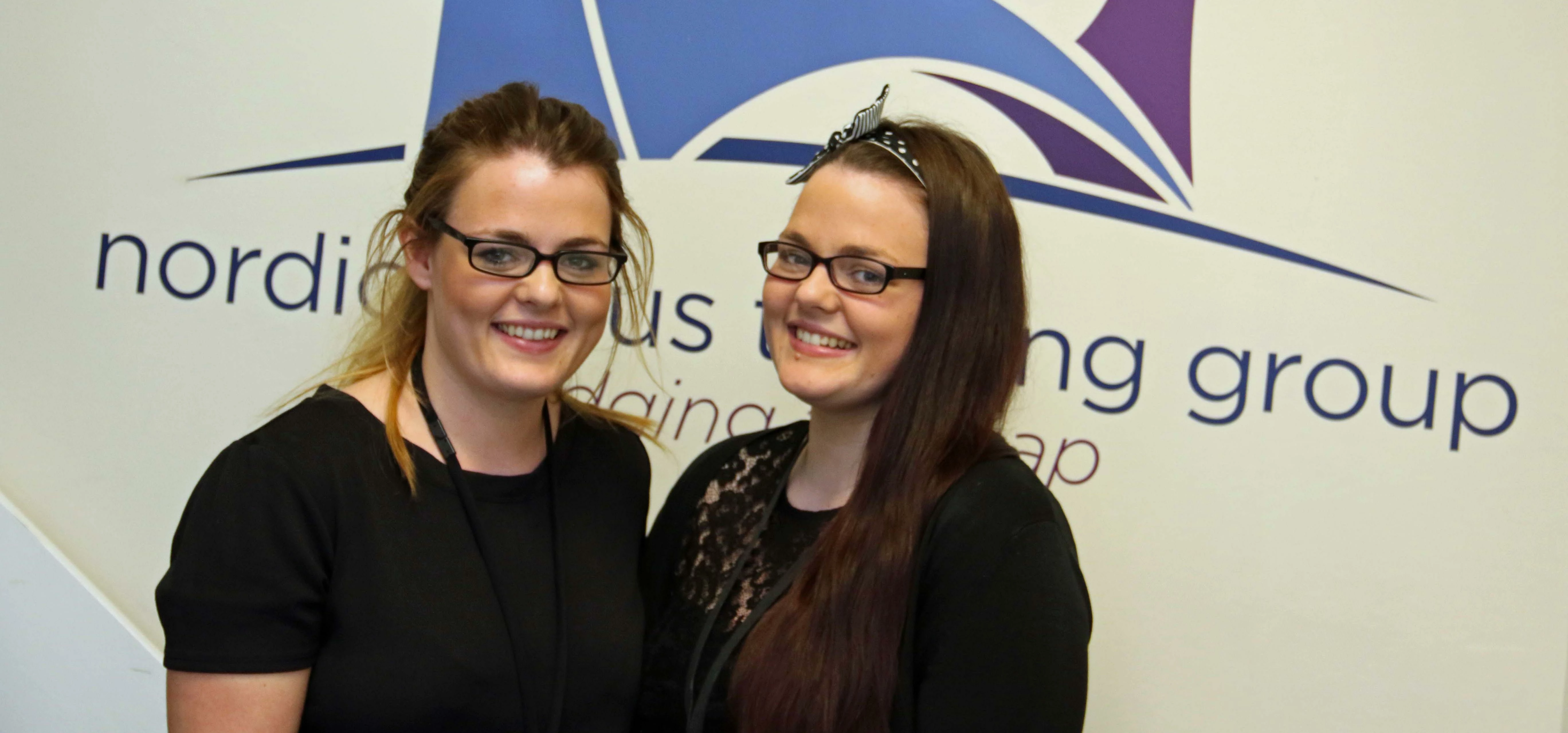 At the double: ( L-R) Sarah Frew and Laura Frew, who are forging careers thanks to Nordic Focus Trai