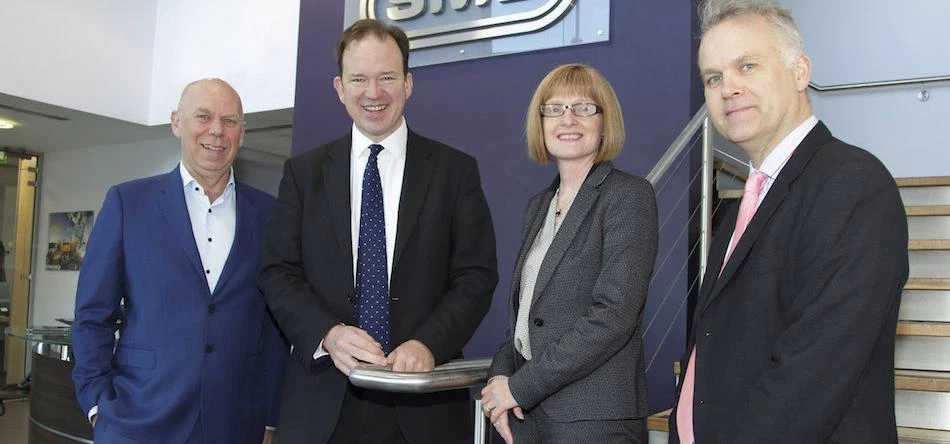 Andrew Hodgson, North East LEP Chair, Jesse Norman, Energy and Industry Minister, Helen Golightly, L