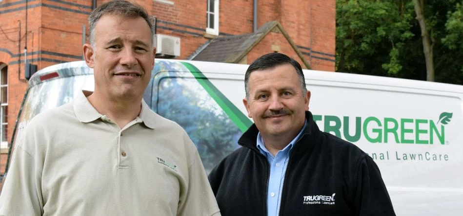 Jonathan Bell, owner of TruGreen Downlands & Steve Welch, brand operations manager of TruGreen UK
