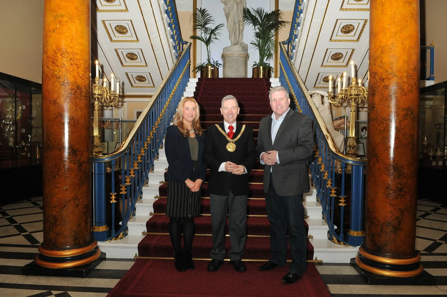 Helen Lowry, Lord Mayor of Liverpool, Councillor Gary Millar and Adam Franklin 