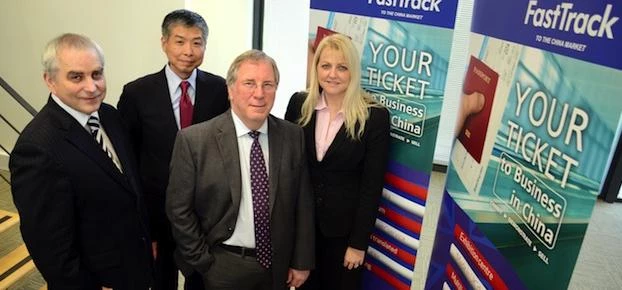 (left to right): Richard Sice (chief executive), Dr Zhengming Yang (chairman), Paul Taylor (head of 