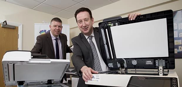 Ian Atkinson of Finance Yorkshire and KRL Group Managing Director George Baker 