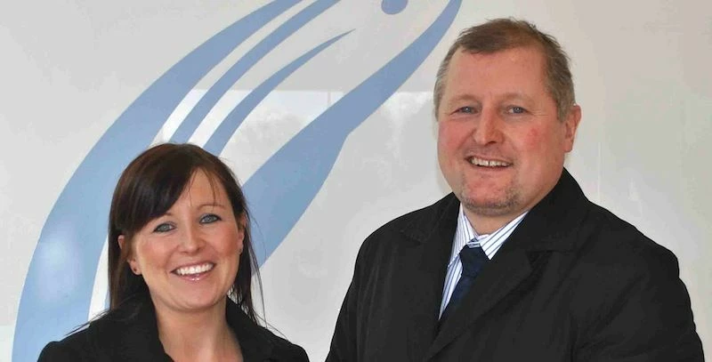 Claire Swinbank and Richard Collins, managing director of Collins Seafoods
