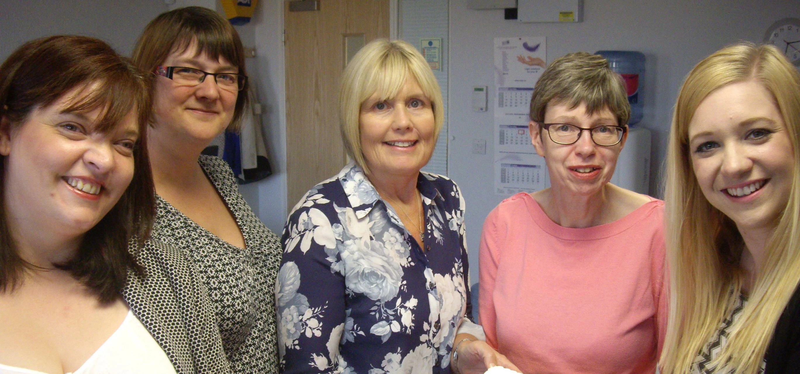 From left to right: Marketing Manager from Orbit Developments, Claire Stott, with Gill Lennon, Alena