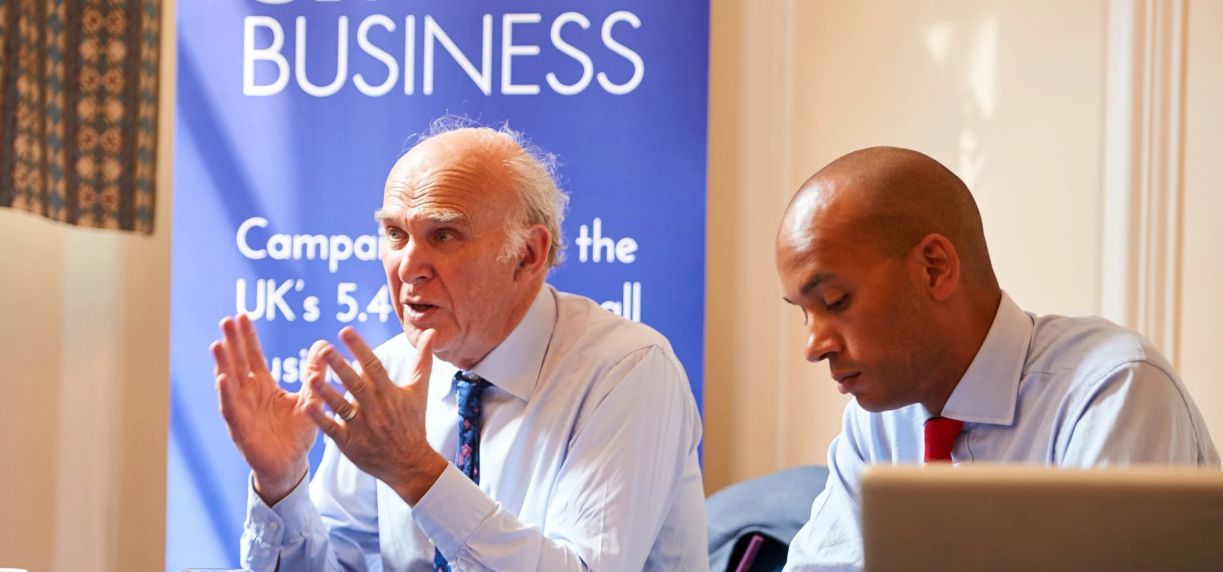 Former Business Secretary Sir Vince Cable & former Shadow Business Secretary Chuka Umunna urge small