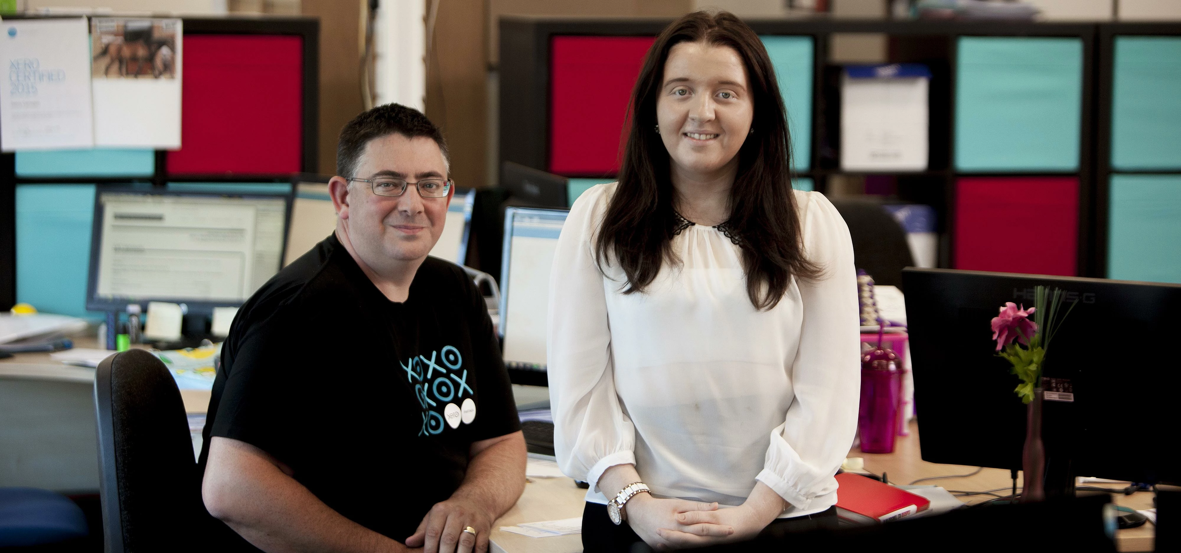 Stephen Paul, director at Valued Accountancy, and Victoria Green, full-time apprentice.
