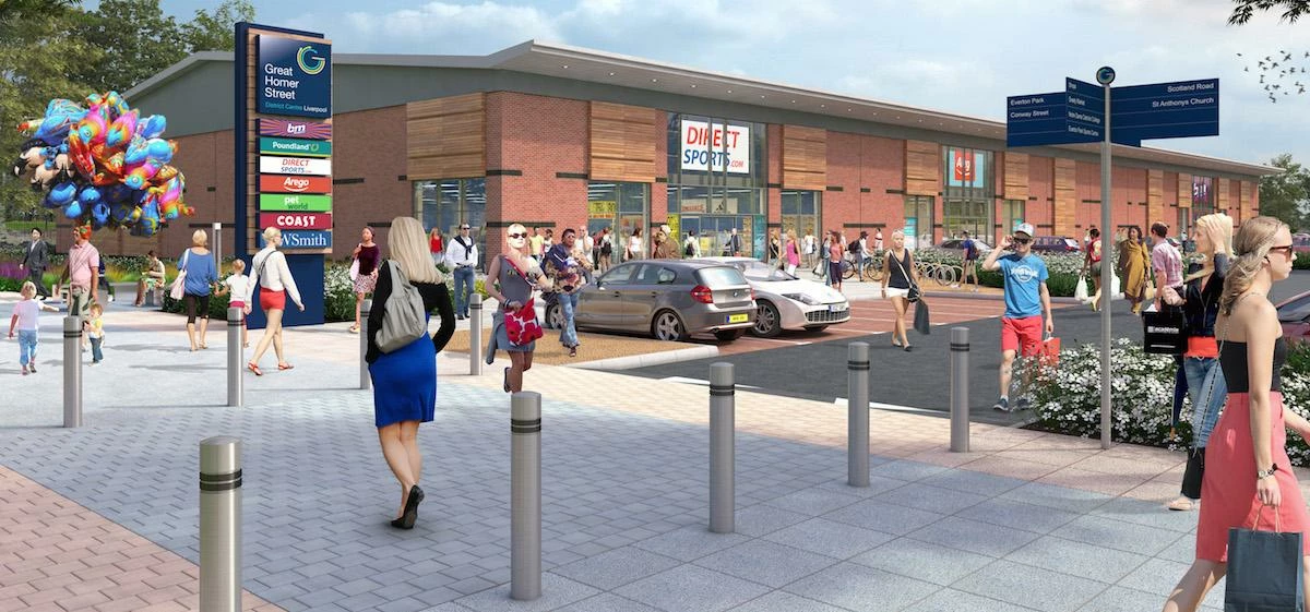 A CGI of the District Centre scheme, incorporating the new B&M store