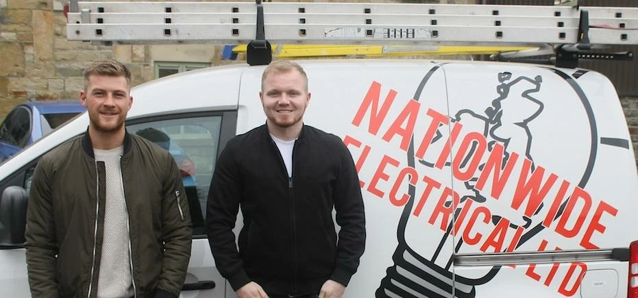 Shaun Pursley (left) and Sean Smith (right) of Nationwide Electrical Ltd.