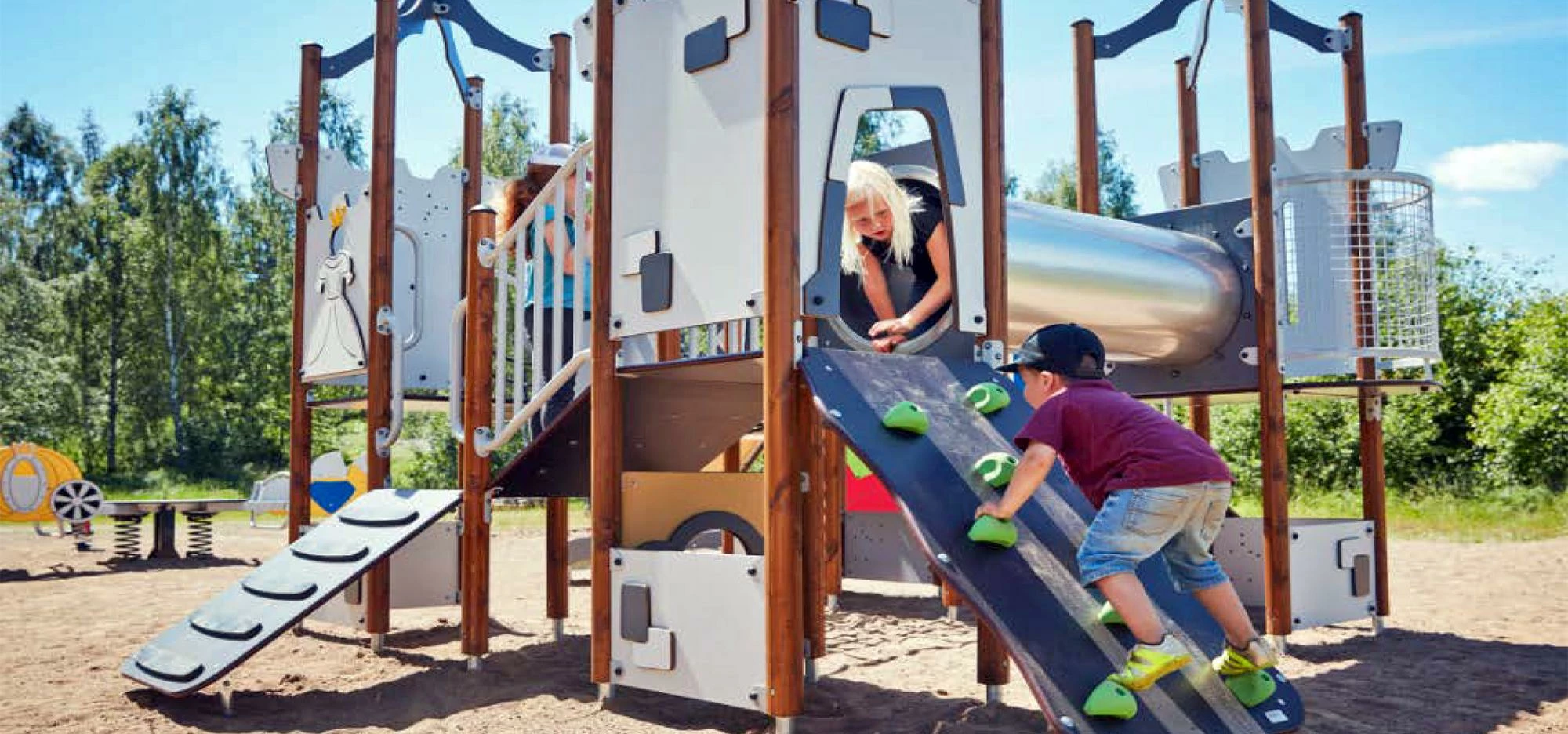 The little ones can run wild on Lightwater Valley’s new interactive adventure playground