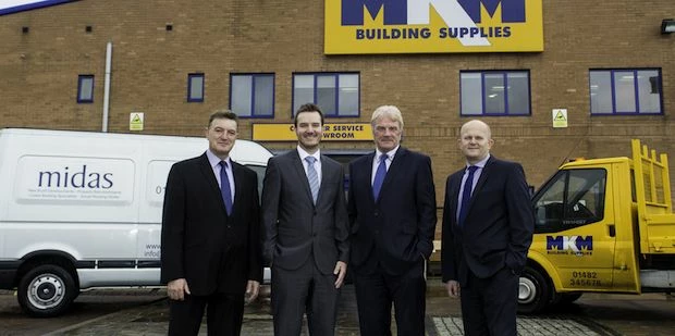 eith Eames, joint branch director of MKM in Hull; David Coates, director at Midas Homes; Stephen Whi