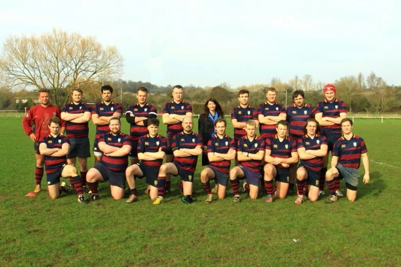 Charles Church Orchards Place sales advisor, Maddie Ettridge, with the Evesham Rugby team 