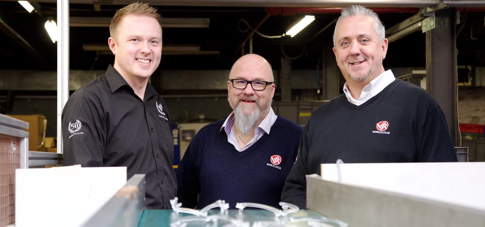 (l-r) Matt Harwood, Peter Tedd and Mark Harwood (all Barkley Plastics)