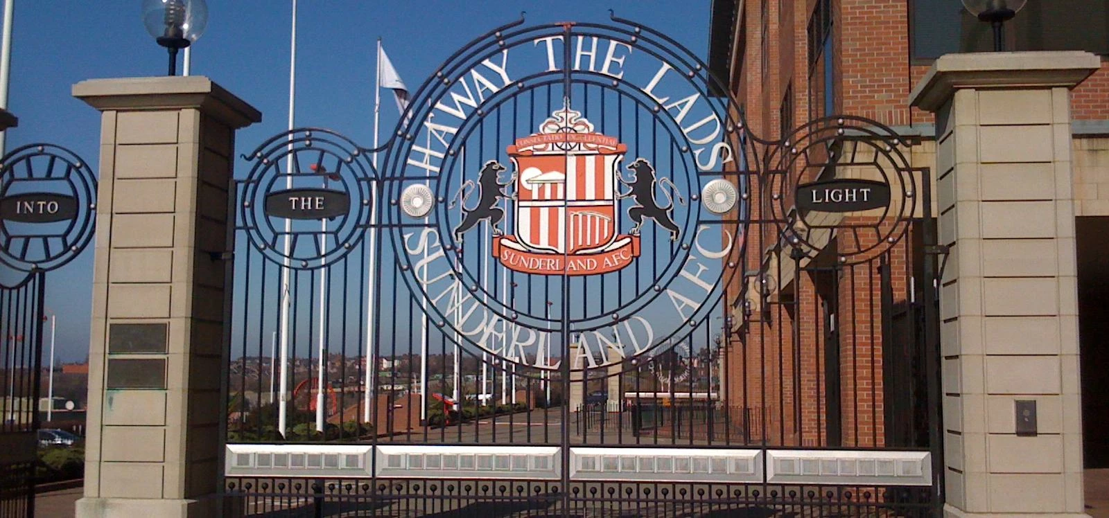 Ha'way The Lads gate at the Stadium Of Light, Sunderland