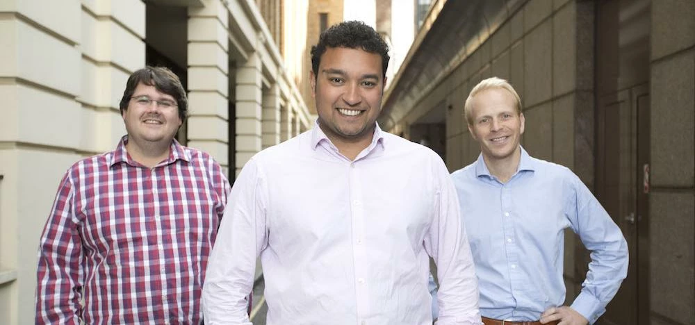 Funding Circle co-founders Andrew Mullinger, Samir Desai & James Meekings.
