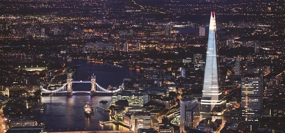 The Shard amid London's skyline.