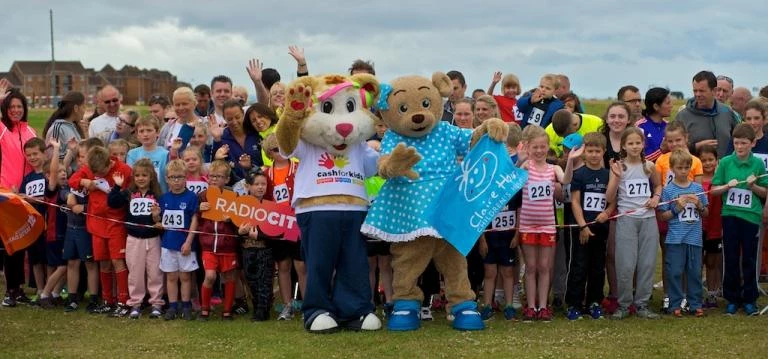 Youngsters ready to take part in the BTR Kids' 1K 2K 3K fun run series at New Brighton. Photo by Pau