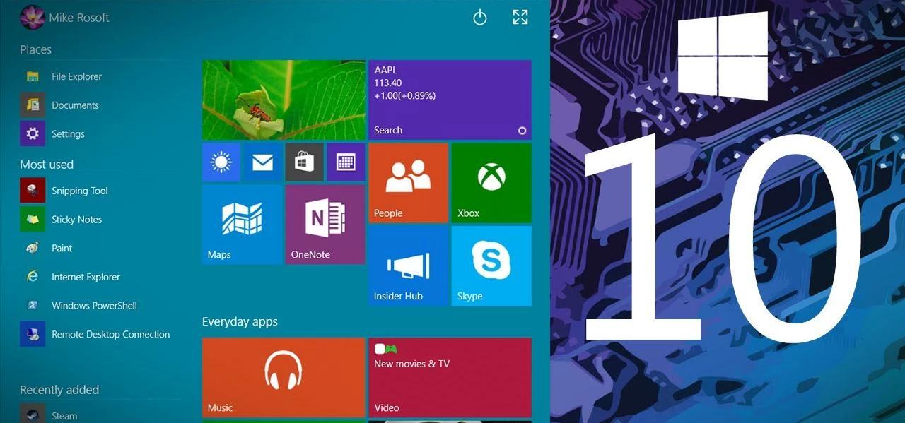 Windows 10 and Windows Apps Concept