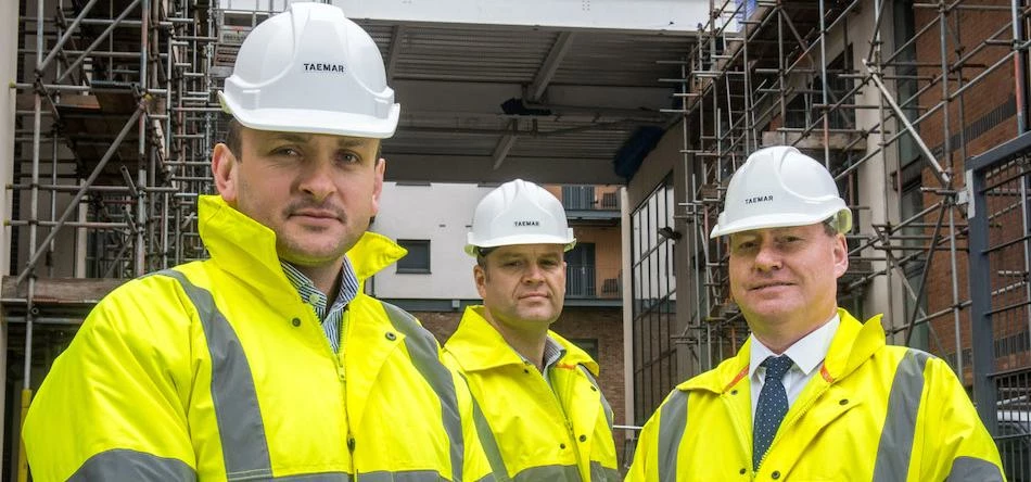 From left, Taemar Ltd’s management team, Rob Wilson, MD, Peter Huxley, Senior  Quantity Surveyor and