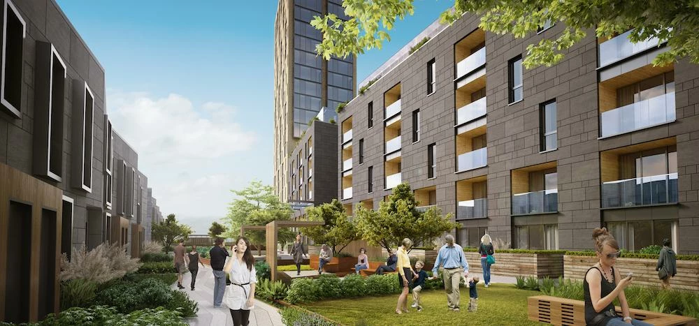 Artist's impression of the new residential development at Exchange Ilford.