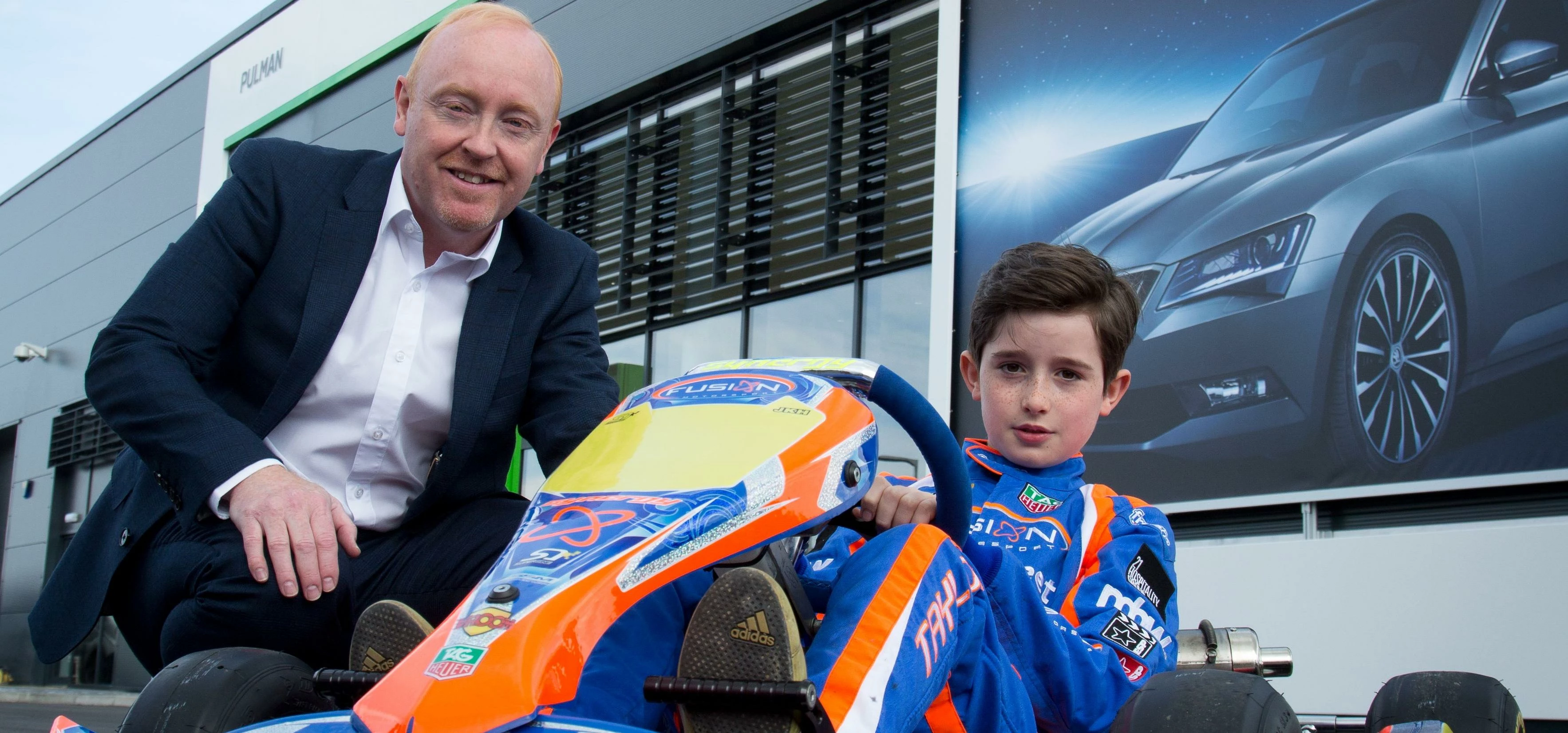 Paul Adams, of Pulman, with driver Joseph Taylor 