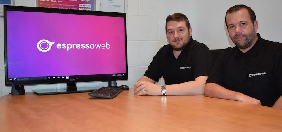 Espressoweb's directors Stephen Robinson and Greg Langstaff.