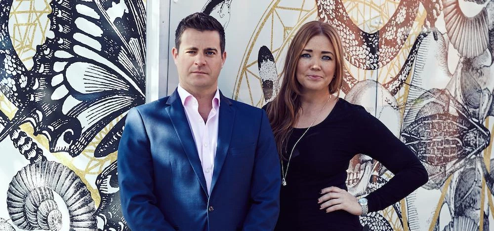 Alchemist's Dave Rotherham with business development manager Victoria Barrett