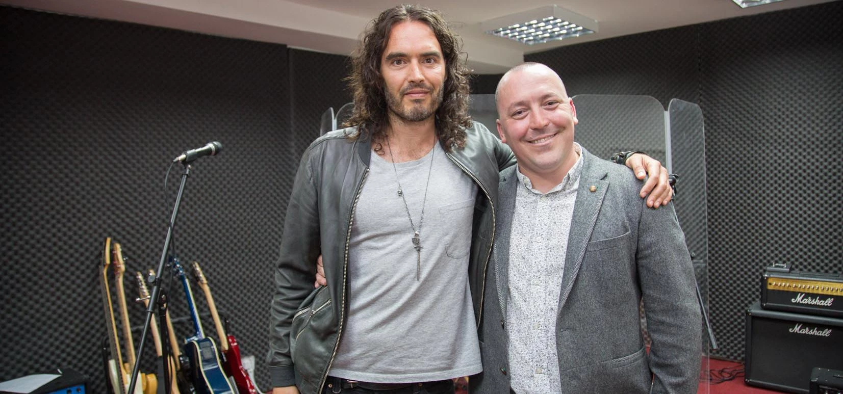 Russell Brand with Steve Dixon, founder of Changes UK 
