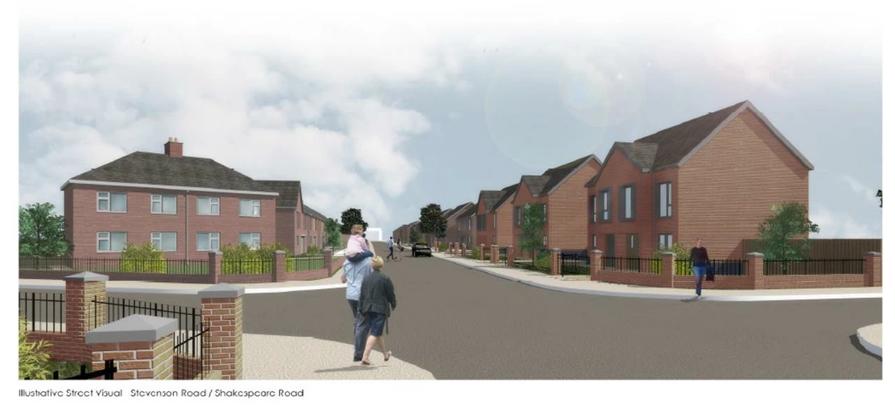 An artist's impression of what the Beechfarm estate could look like